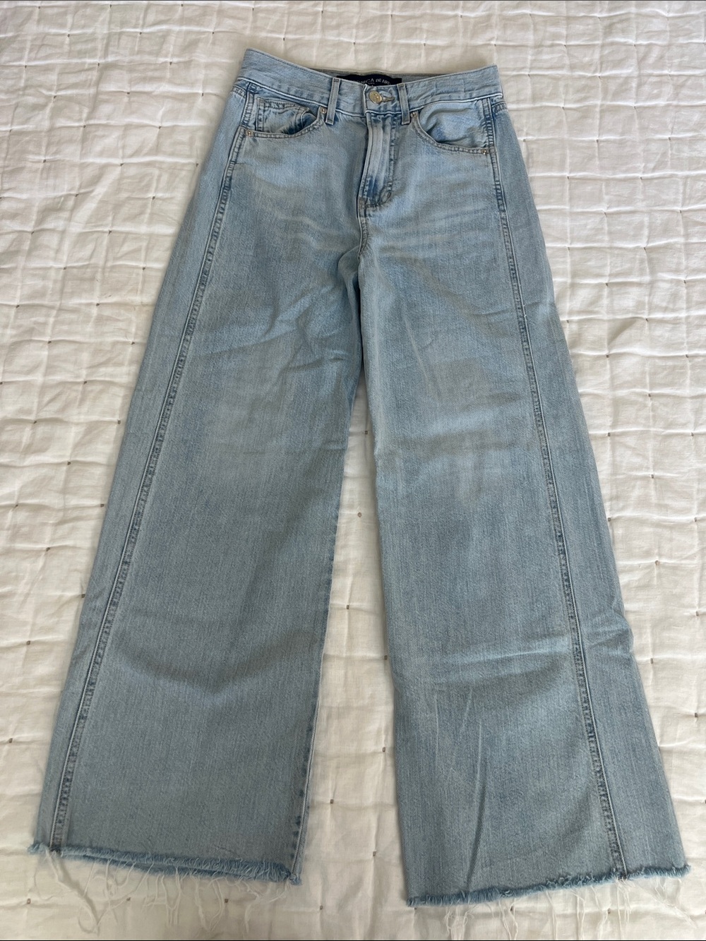 Veronica Beard Taylor Wide Leg Crop Jeans